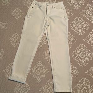 Talbots white curvy ankle denim jeans